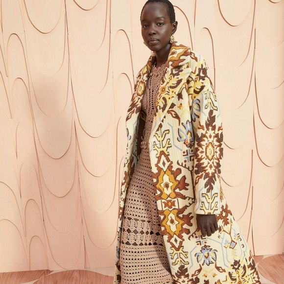 RUNWAY Ulla Johnson Women's Juliana coat With Floral Motif - Picture 5 of 9